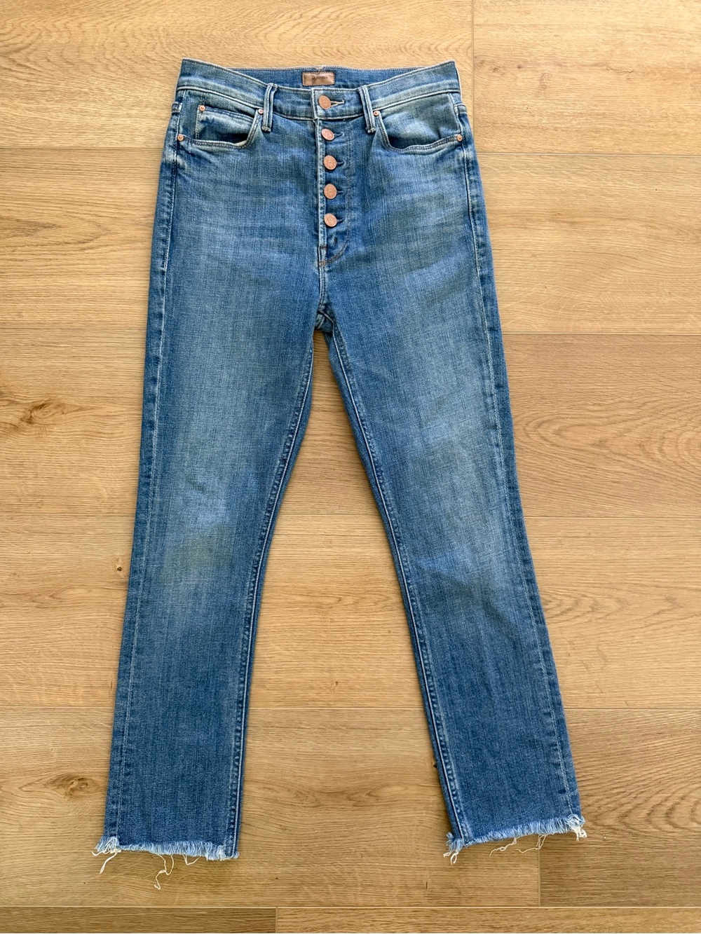 MOTHER The Pixie Dazzler Ankle Fray Jeans Size 26 Beginner’s Luck